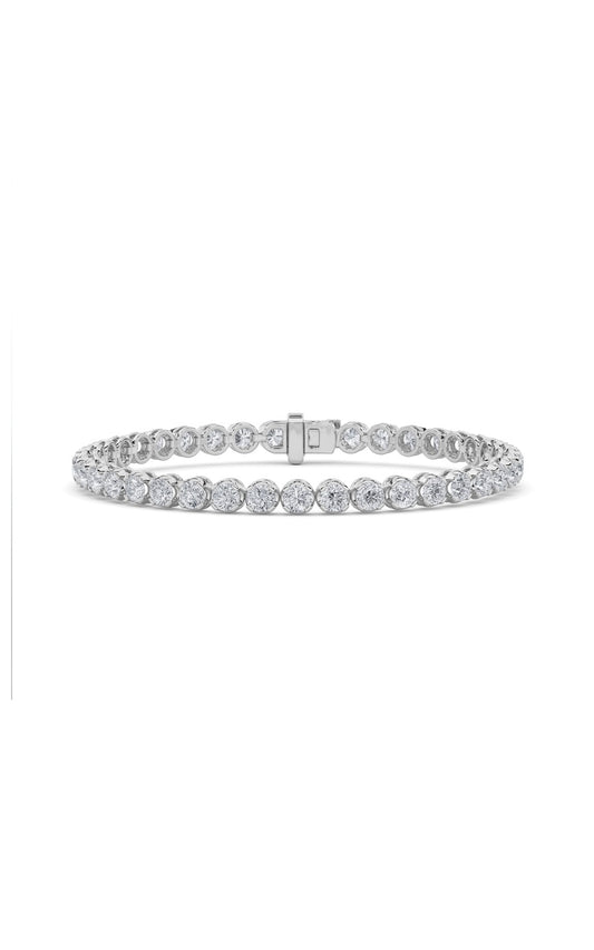 9Cttw Round Shaped Lab Grown Diamond (F/VS)  Bracelet in 14K Gold