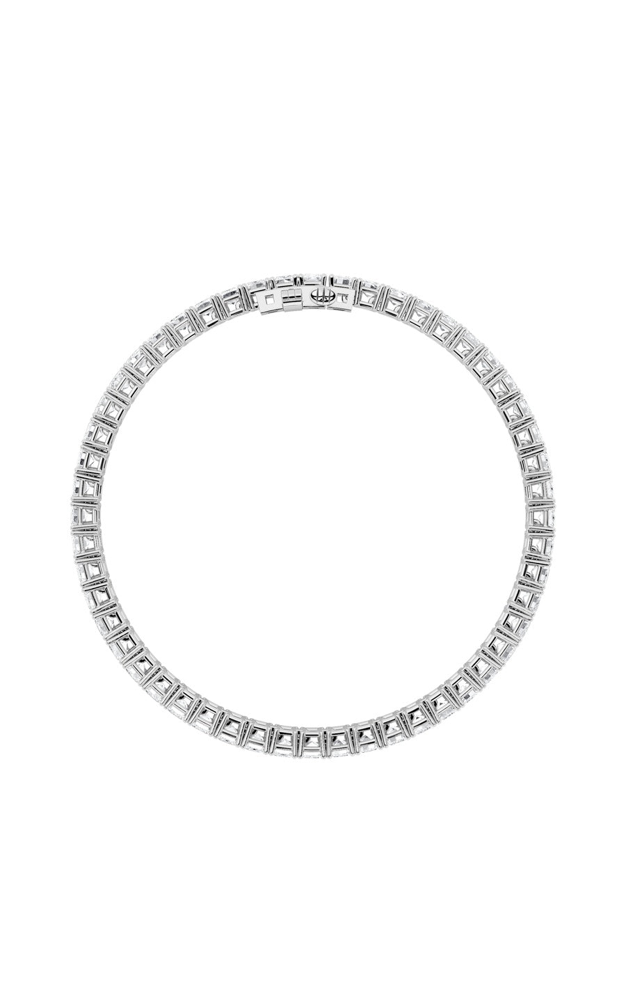 10Cttw Emerald Shaped Lab Grown Diamond (F/VS) East West Line Bracelet in 14K Gold