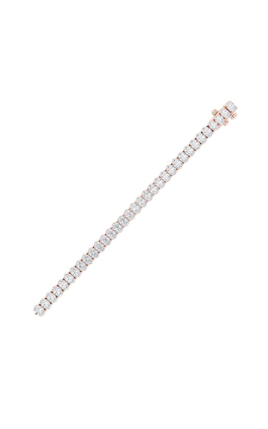 10Cttw Oval Shaped Lab Grown Diamond (F/VS) East West Line Bracelet in 14K Gold