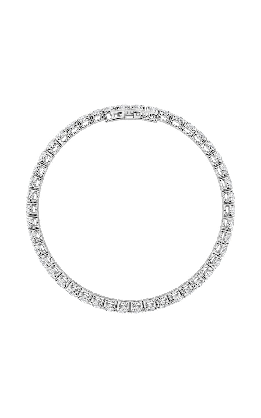 9Cttw Oval Shaped Lab Grown Diamond (G/VS) East West Line Bracelet in 14K Gold
