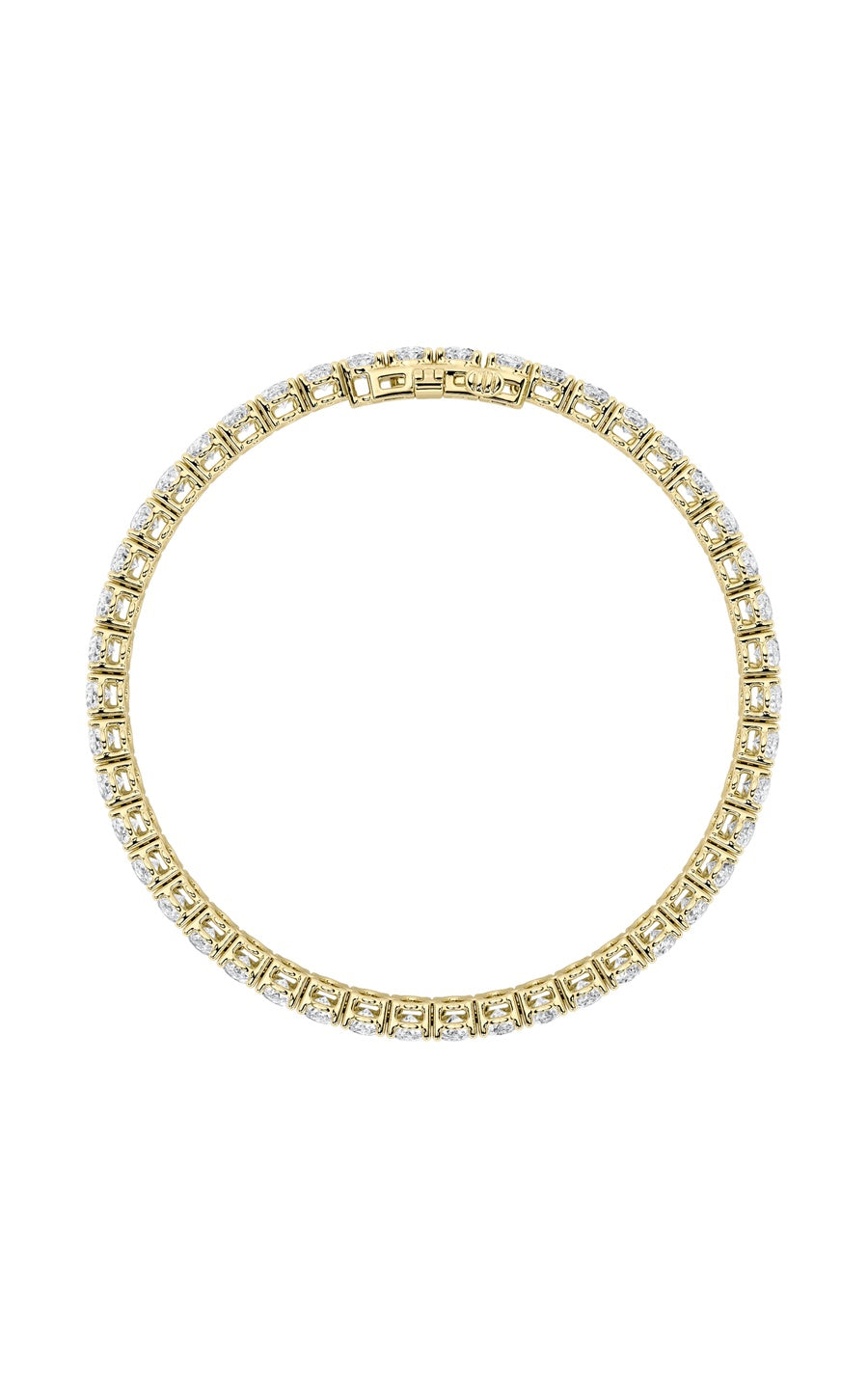 9Cttw Oval Shaped Lab Grown Diamond (G/VS) East West Line Bracelet in 14K Gold