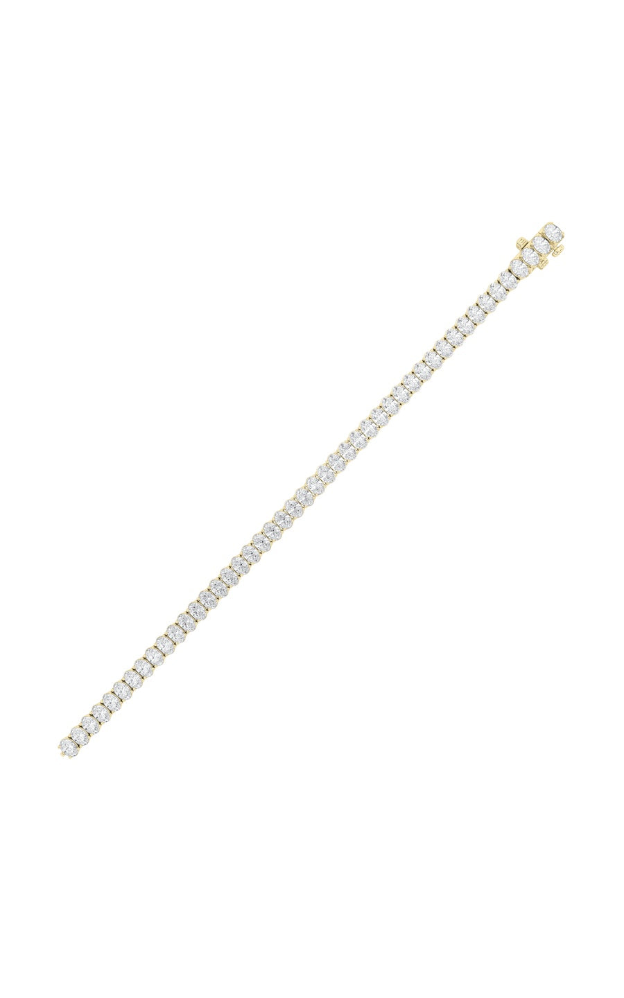 9Cttw Oval Shaped Lab Grown Diamond (G/VS) East West Line Bracelet in 14K Gold