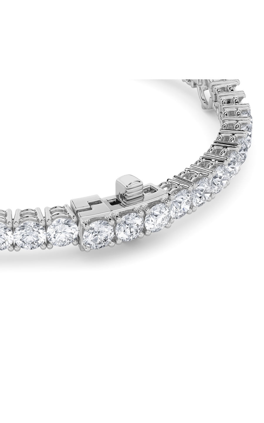 10Cttw Pear Shaped Lab Grown Diamond (F/VS) East West Station Bracelet in 14K Gold