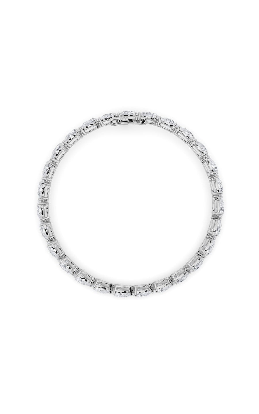 7Cttw Pear Shaped Lab Grown Diamond (F/VS) Fancy Line Bracelet in 14K Gold