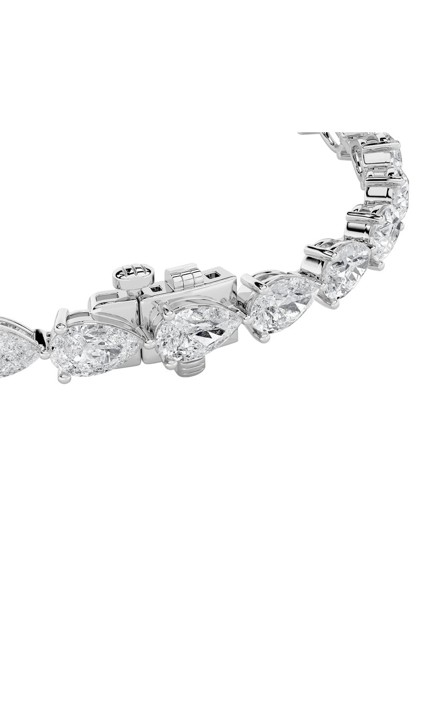 8Cttw Pear Shaped Lab Grown Diamond (F/VS) East West Bracelet in 14K Gold