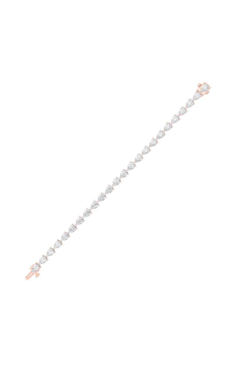 8Cttw Pear Shaped Lab Grown Diamond (F/VS) East West Bracelet in 14K Gold