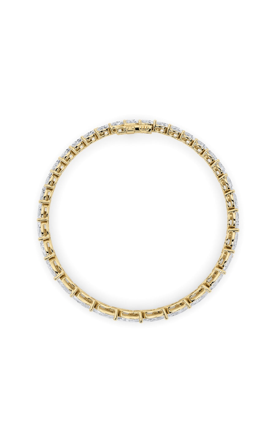13Cttw Marquise Shaped Lab Grown Diamond (F/VS) Fancy Bracelet in 14K Gold
