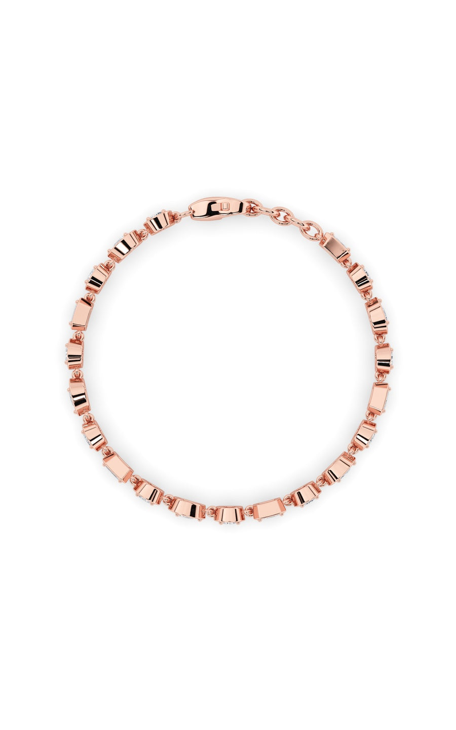 4Cttw Mix Shaped Lab Grown Diamond (G/VS) Braceletin 14K Gold