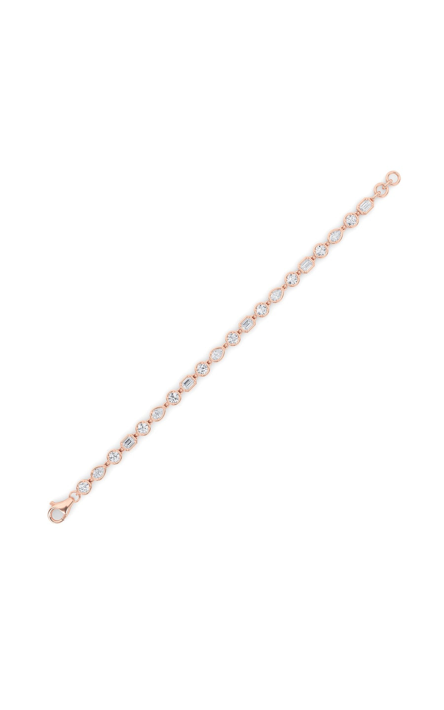 4Cttw Mix Shaped Lab Grown Diamond (G/VS) Braceletin 14K Gold
