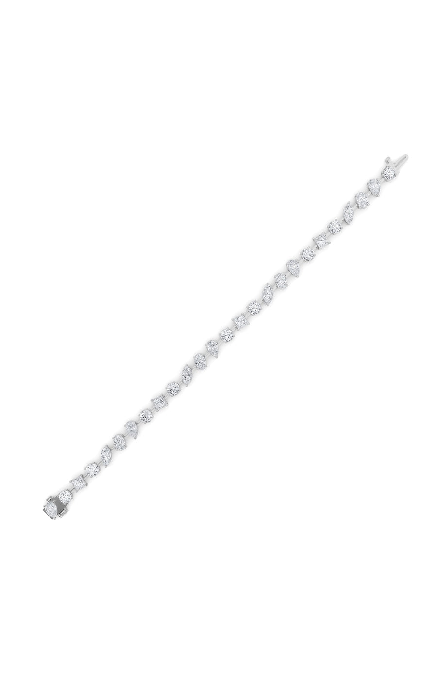 10.5Cttw Mix Shaped Lab Grown Diamond (F/VS) NorthSouth Bracelet in 14K Gold