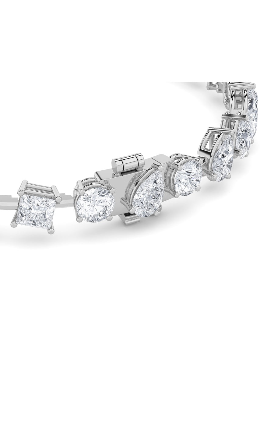 10.5Cttw Mix Shaped Lab Grown Diamond (F/VS) NorthSouth Bracelet in 14K Gold