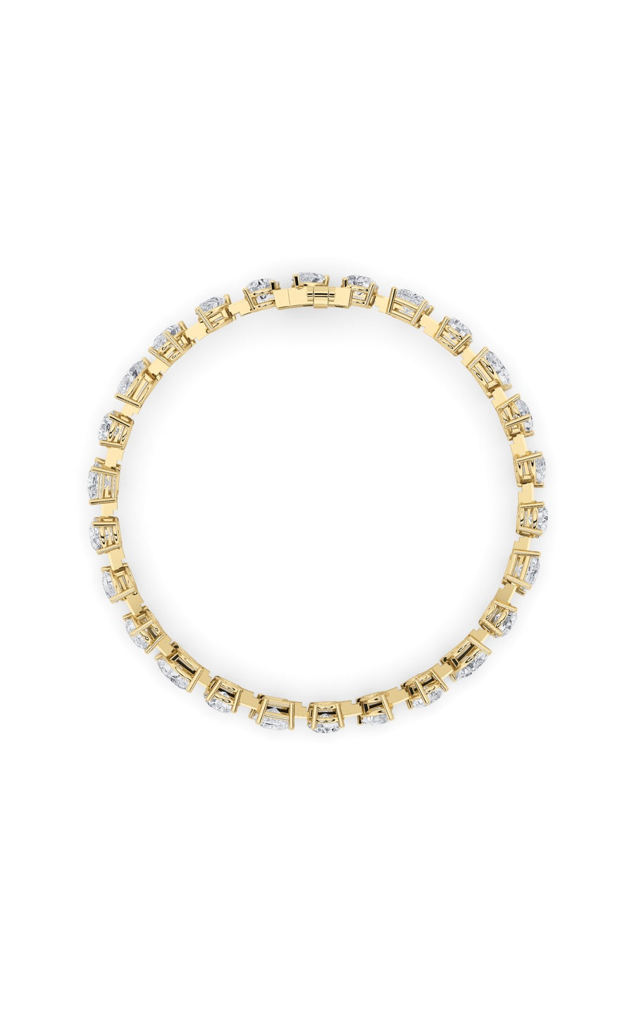 10.5Cttw Mix Shaped Lab Grown Diamond (F/VS) NorthSouth Bracelet in 14K Gold