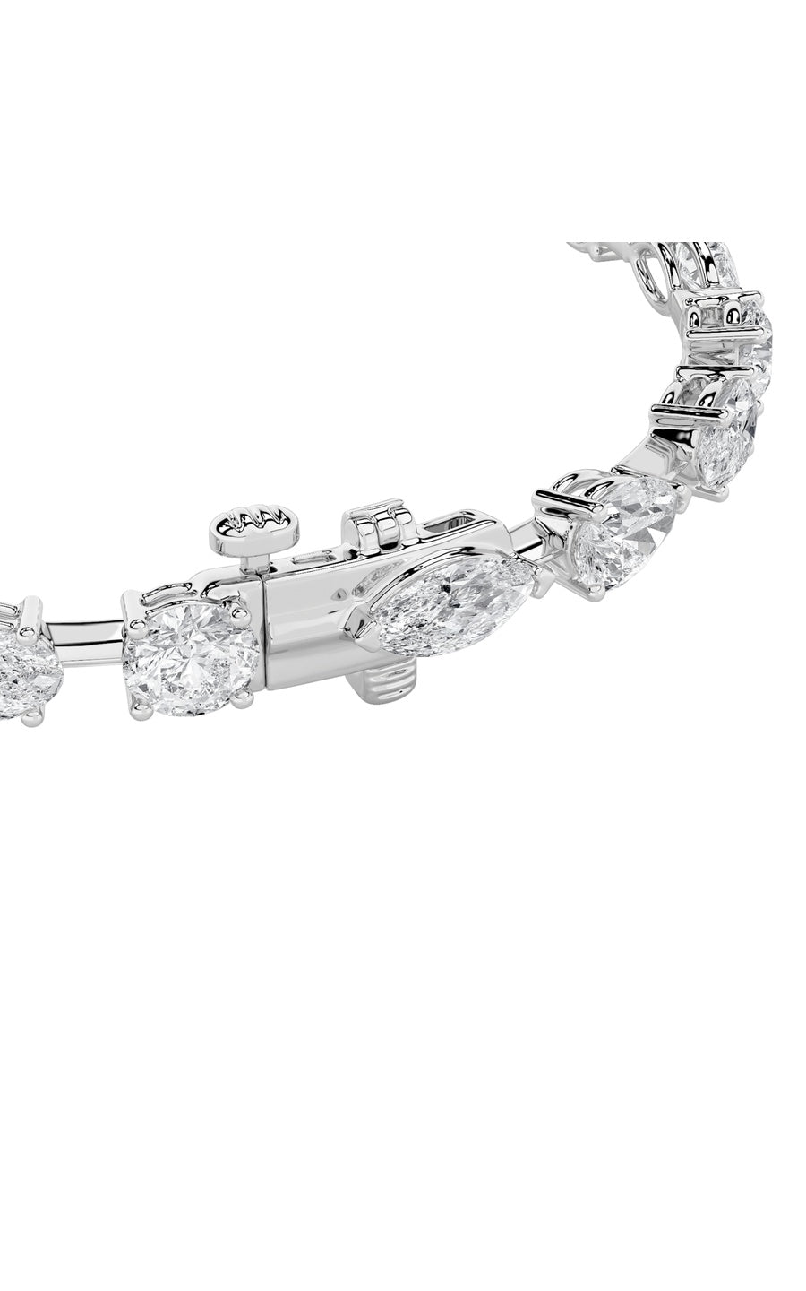 10.25Cttw Mix Shaped Lab Grown Diamond (F/VS) Bracelet in 14K Gold