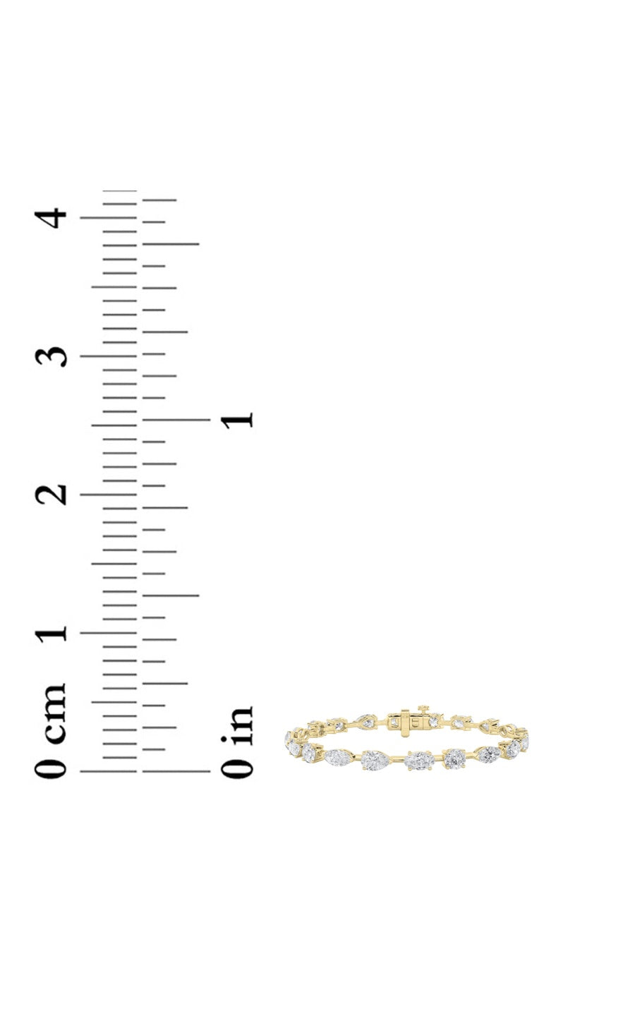 7Cttw Mix Shaped Lab Grown Diamond (F/VS) Bracelet in 14K Gold