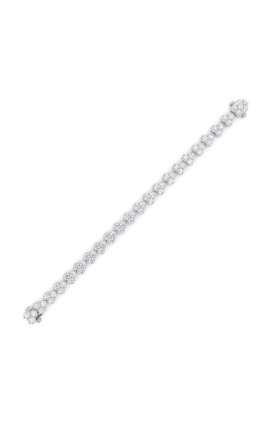 13Cttw Round Shaped Lab Grown Diamond (F/VS) Cluster Bracelet in 14K Gold