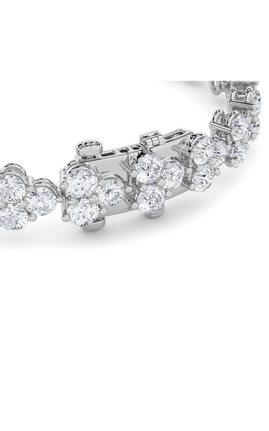 13Cttw Round Shaped Lab Grown Diamond (F/VS) Cluster Bracelet in 14K Gold