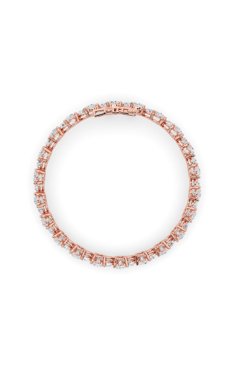 13Cttw Round Shaped Lab Grown Diamond (F/VS) Cluster Bracelet in 14K Gold
