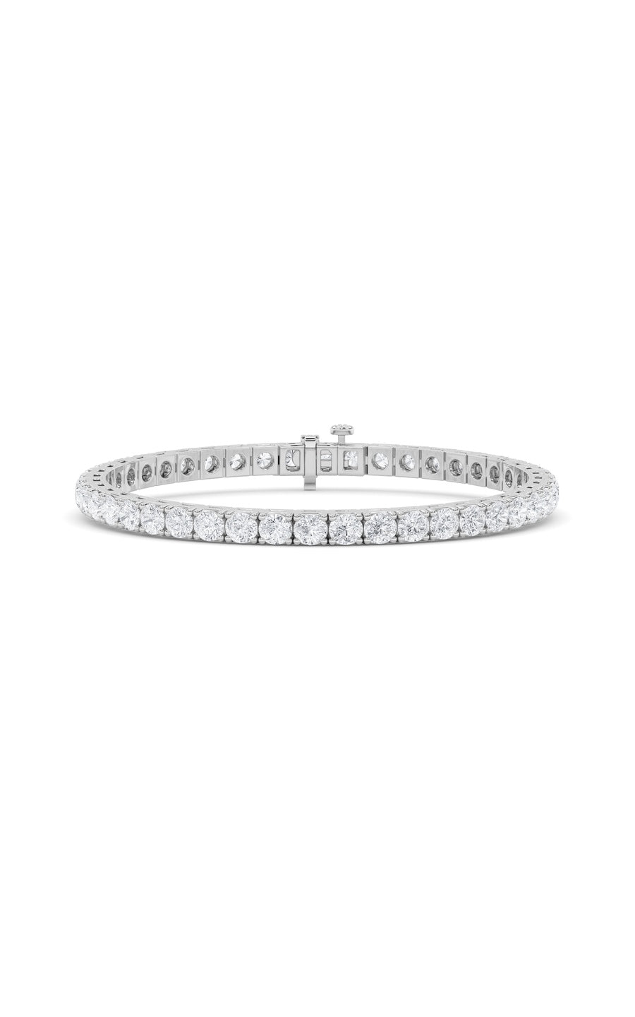 10.25Cttw Round Shaped Lab Grown Diamond (F/VS) Bracelet in 14K Gold