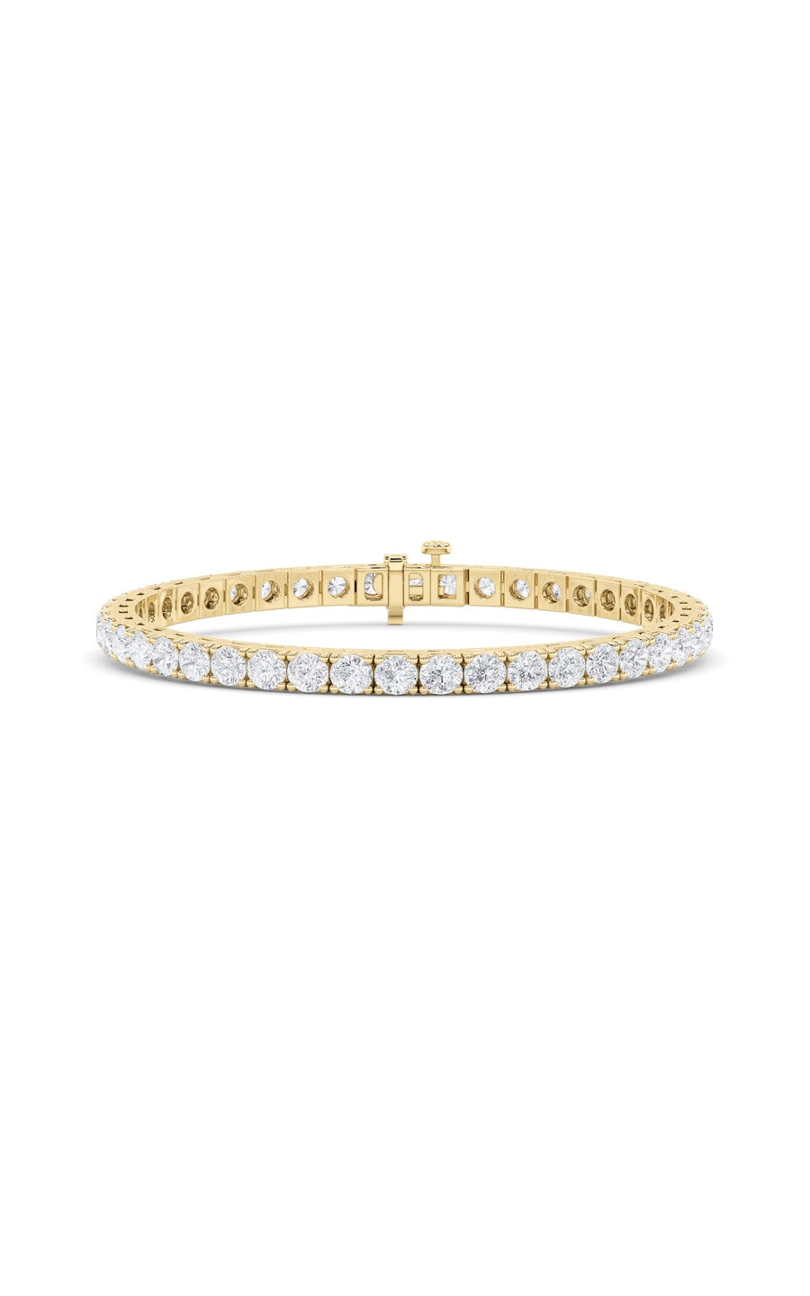 10.25Cttw Round Shaped Lab Grown Diamond (F/VS) Bracelet in 14K Gold