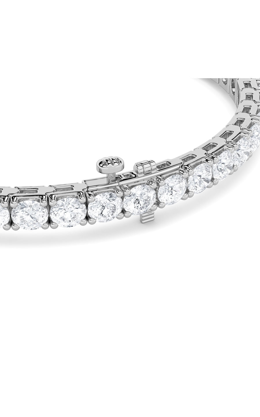 8Cttw Round Shaped Lab Grown Diamond (F/VS) Bracelet in 14K Gold