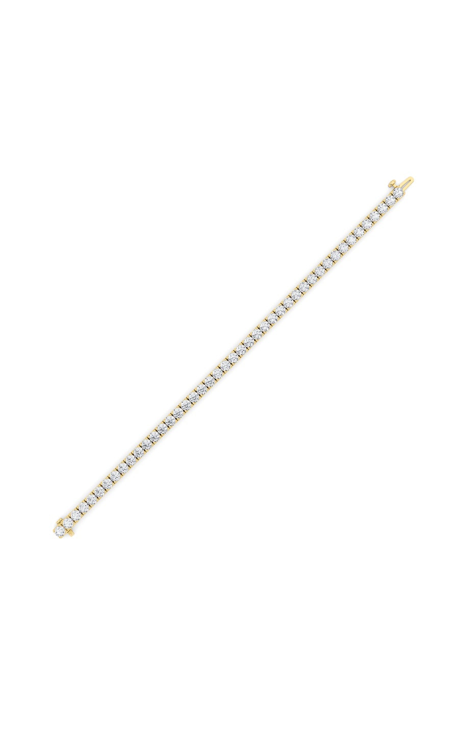 8Cttw Round Shaped Lab Grown Diamond (F/VS) Bracelet in 14K Gold