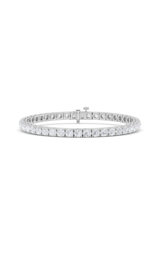 9Cttw Round Shaped Lab Grown Diamond (F/VS) Bracelet in 14K Gold