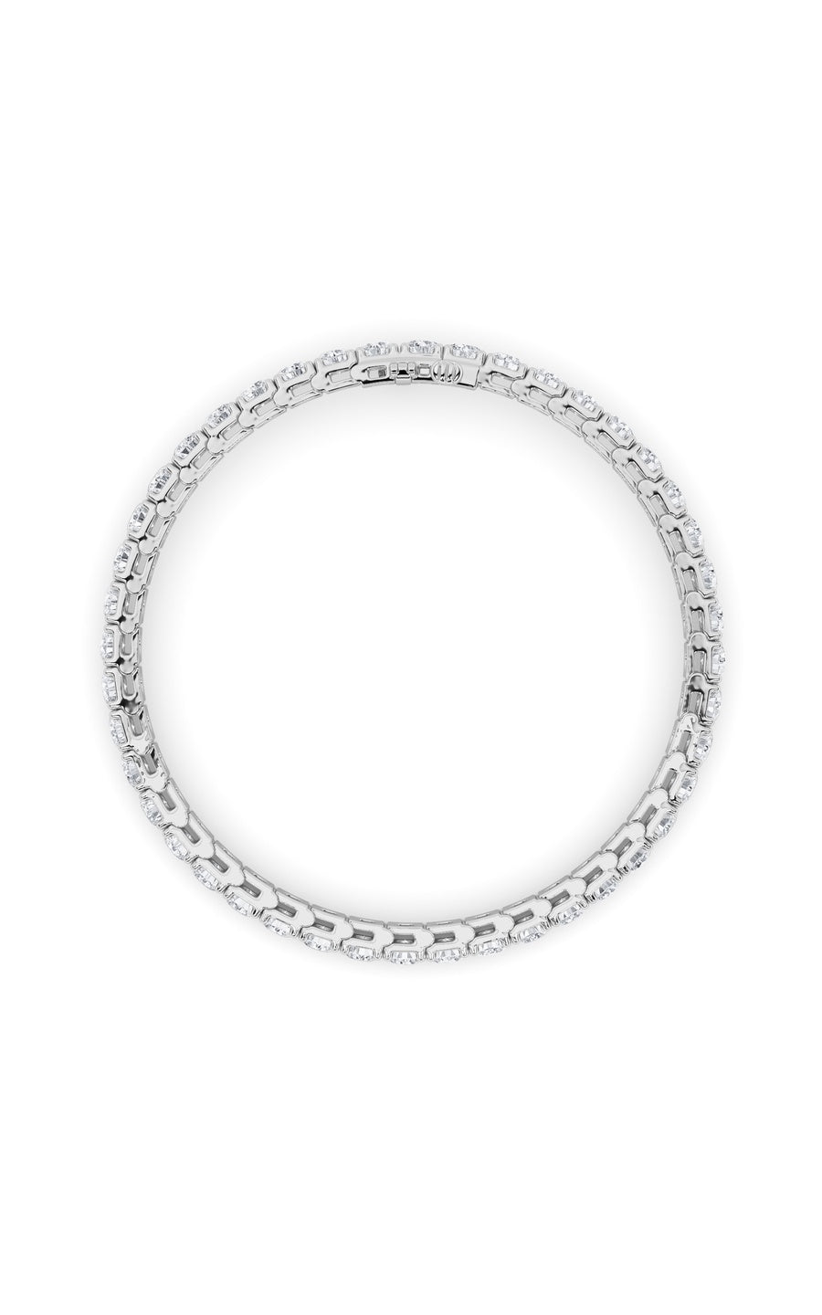 9Cttw Round Shaped Lab Grown Diamond (F/VS) Bracelet in 14K Gold