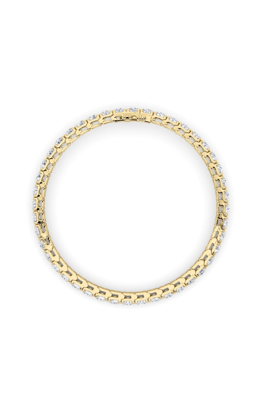 9Cttw Round Shaped Lab Grown Diamond (F/VS) Bracelet in 14K Gold