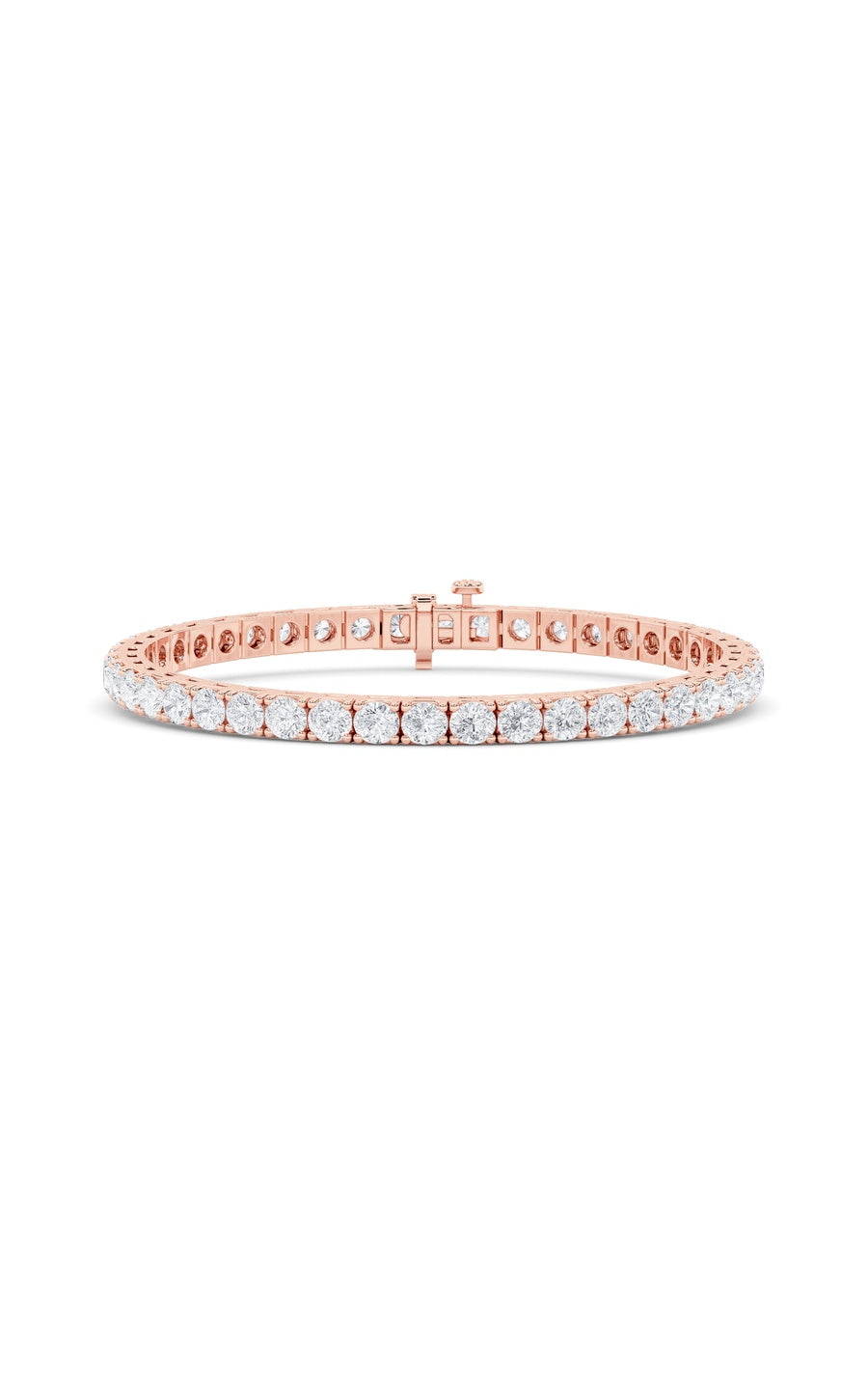 9Cttw Round Shaped Lab Grown Diamond (F/VS) Bracelet in 14K Gold