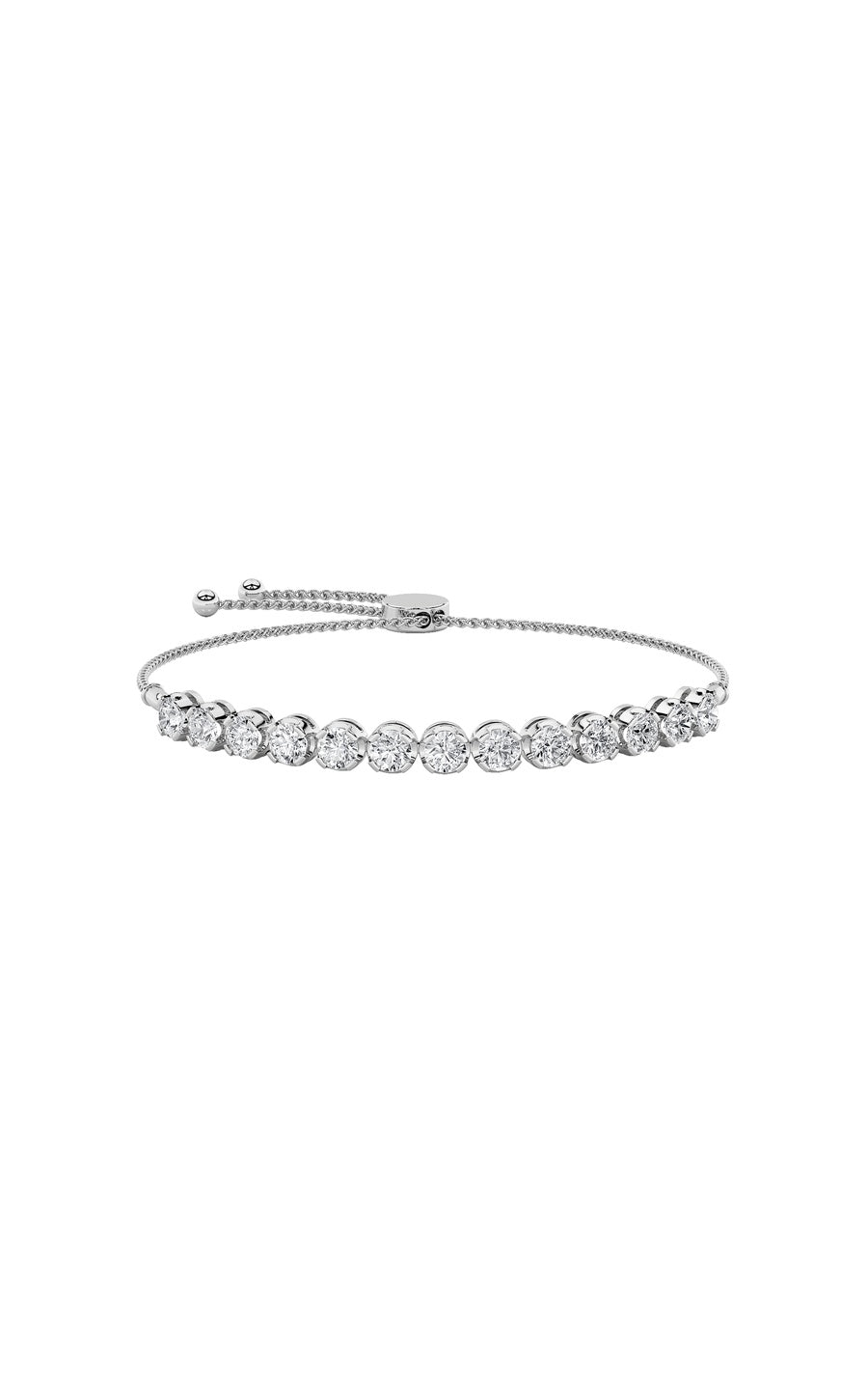 2.5Cttw Round Shaped Lab Grown Diamond (F/VS) BoloBracelet in 14K Gold