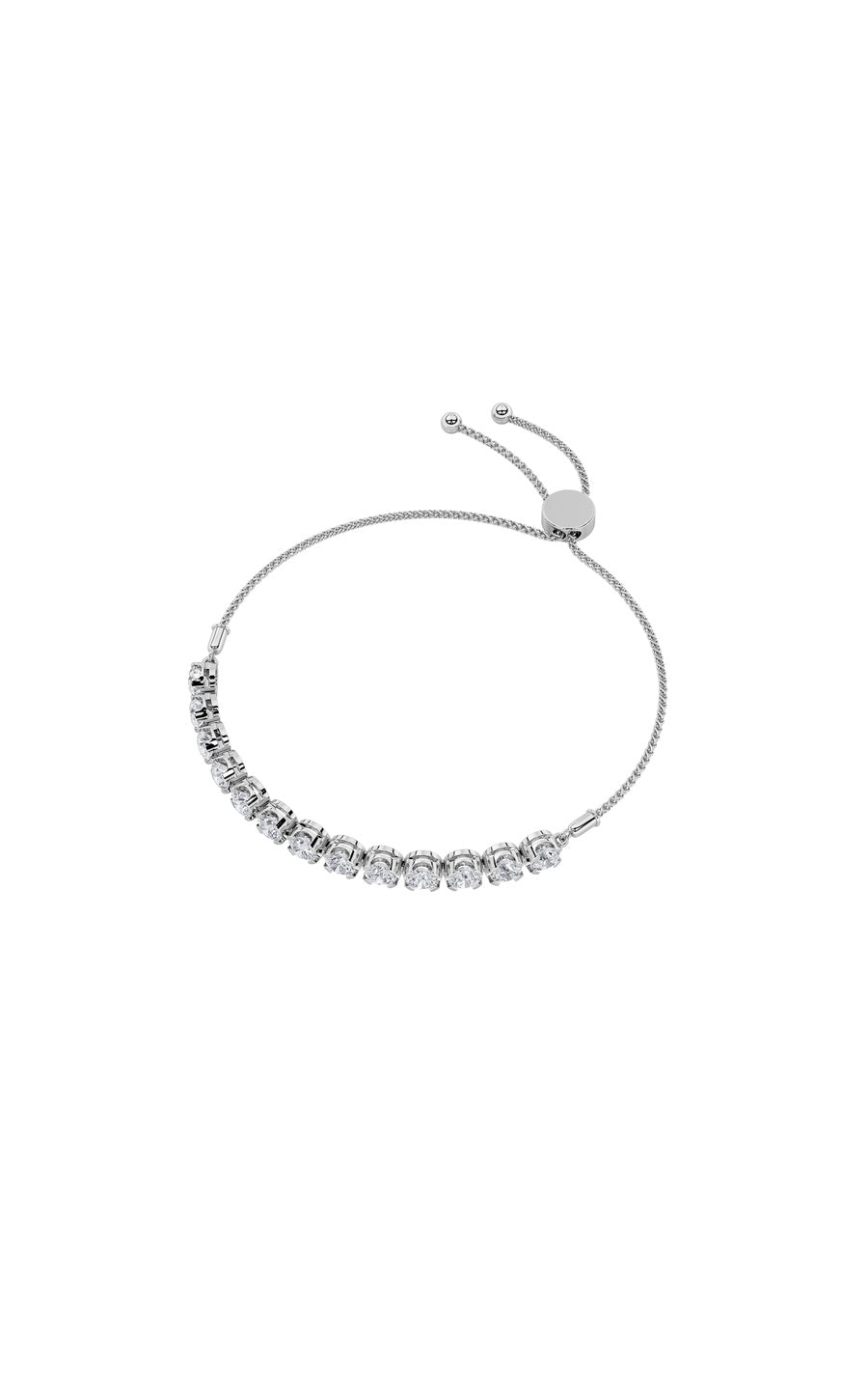 2.5Cttw Round Shaped Lab Grown Diamond (F/VS) BoloBracelet in 14K Gold