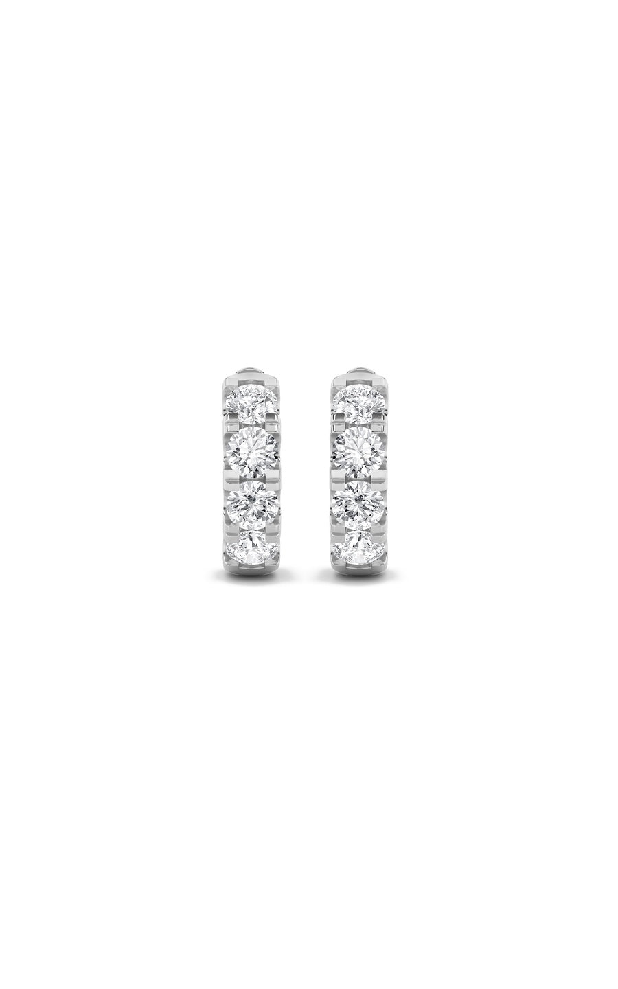 3Cttw Round Shaped Lab Grown Diamond (F/VS) Hoop Earrings in 14K Gold