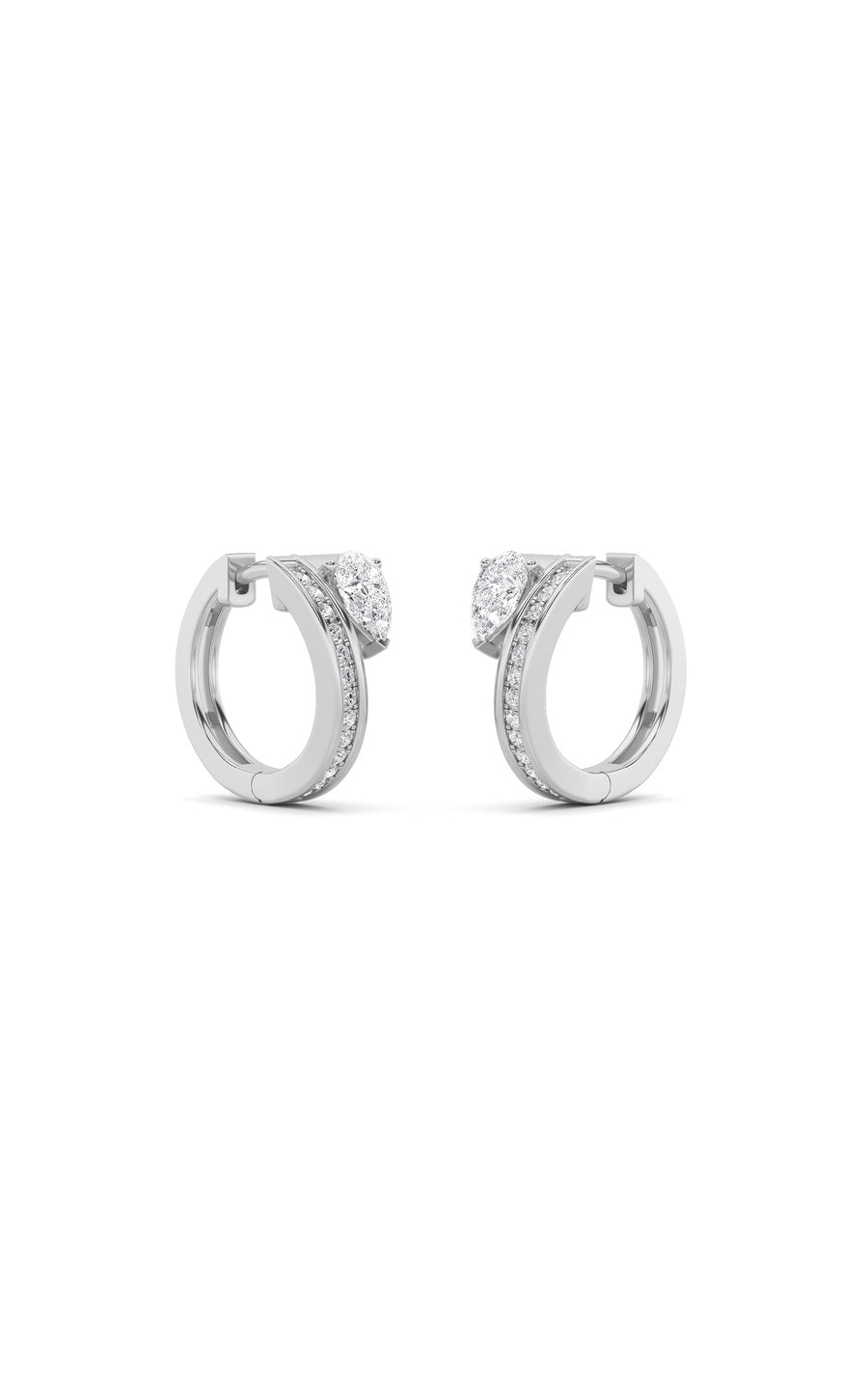 1.25Cttw Pear Shaped Lab Grown Diamond (F/VS) Fashion Earrings in 14K Gold