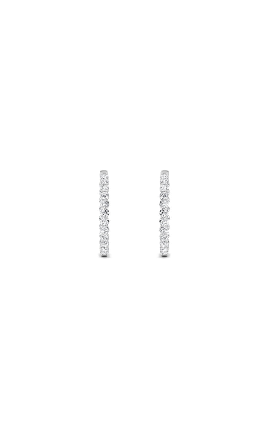 7Cttw Round Shaped Lab Grown Diamond (F/VS) Insideout Hoop Earrings in 14K Gold