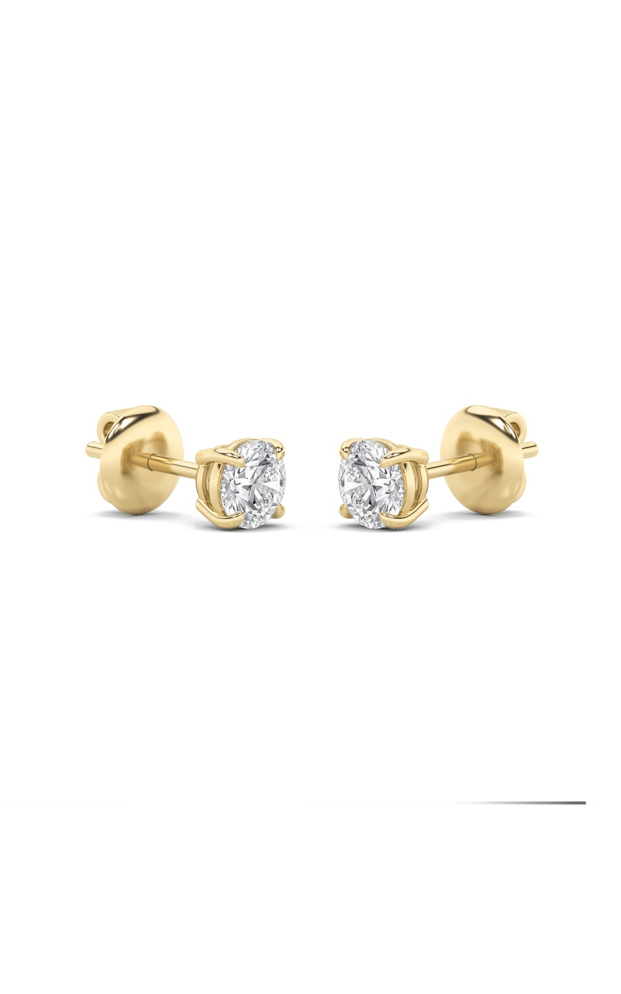 0.25Cttw Round Shaped Lab Grown Diamond (F/VS) Stud Earrings in 14K Gold