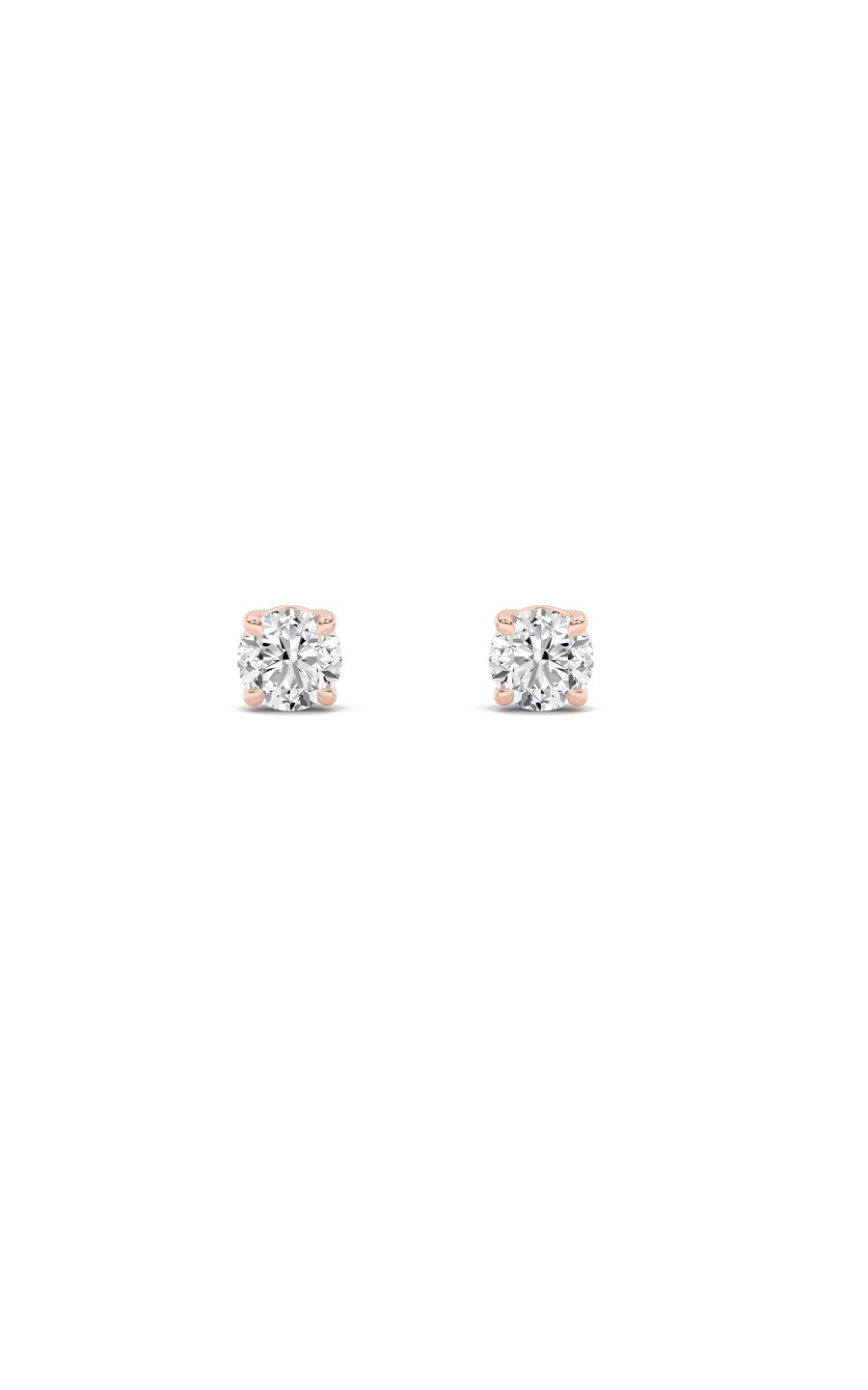 3Cttw Round Shaped Lab Grown Diamond (F/VS) Classic Basket Set Stud Earrings in 14K Gold