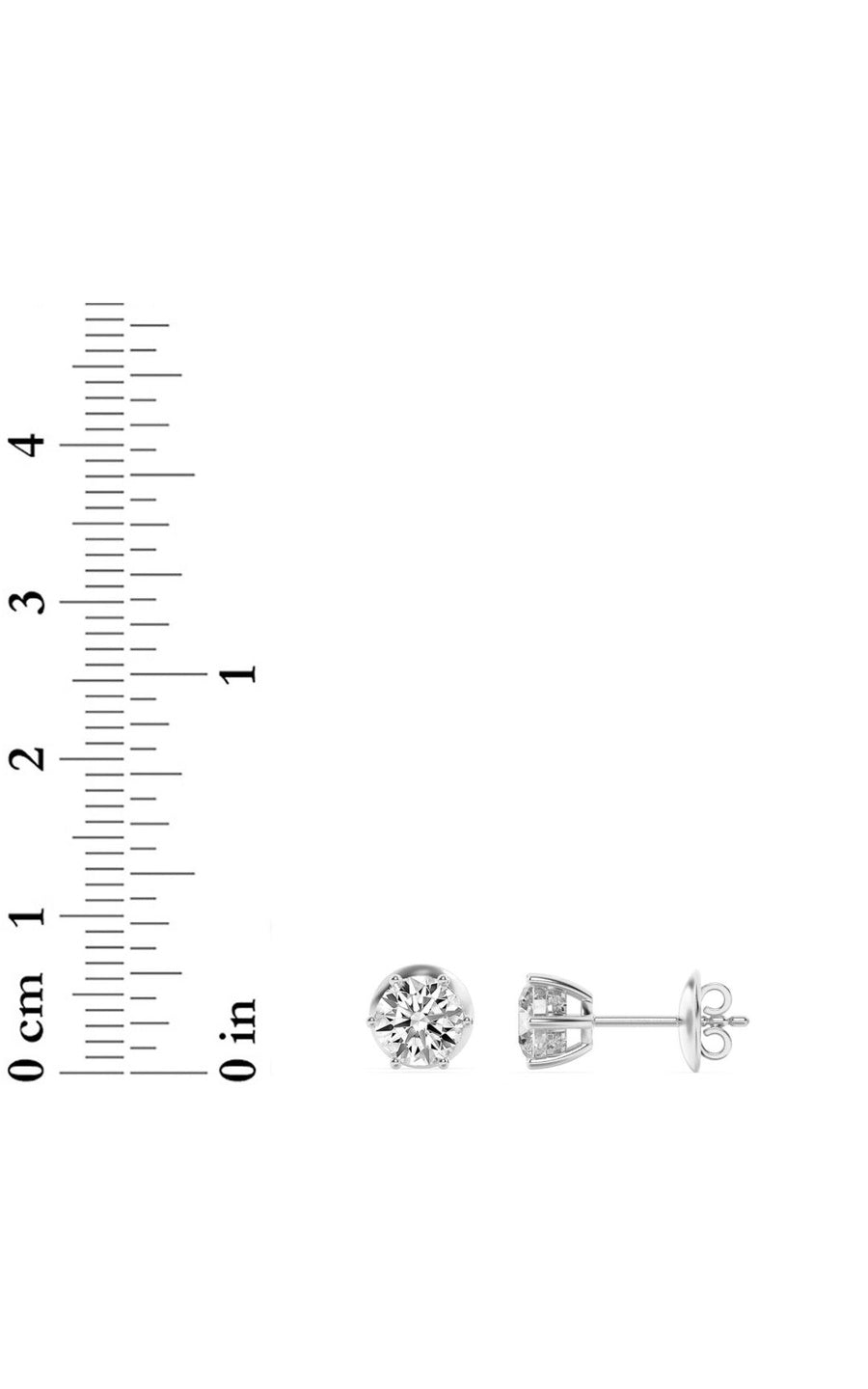 3CTW Round Shaped Lab Grown Diamond (F/VS) Hidden Halo Stud Earrings in 14K Gold