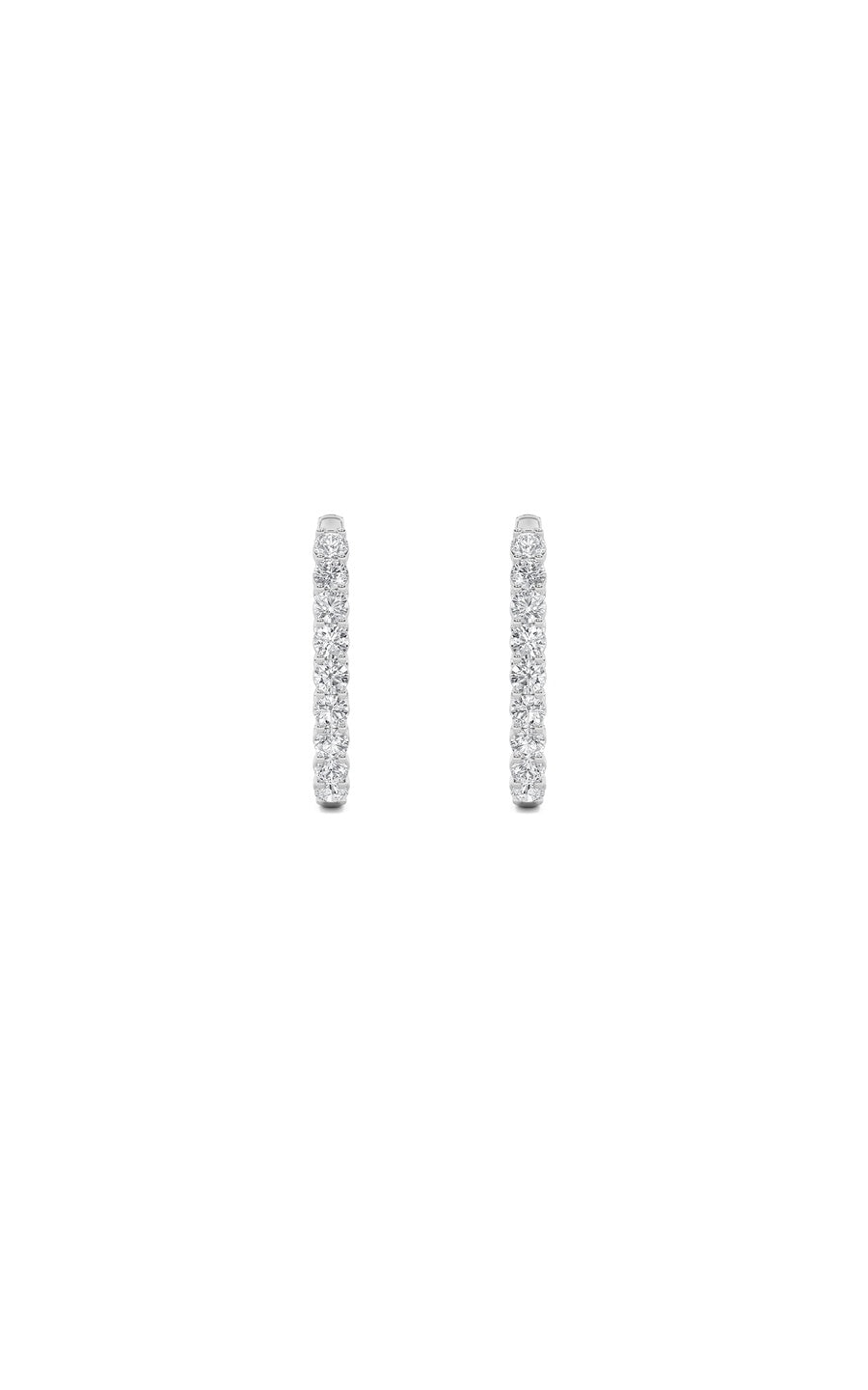 7Cttw Round Shaped Lab Grown Diamond (F/VS) InsideOut Hoop Earrings in 14K Gold