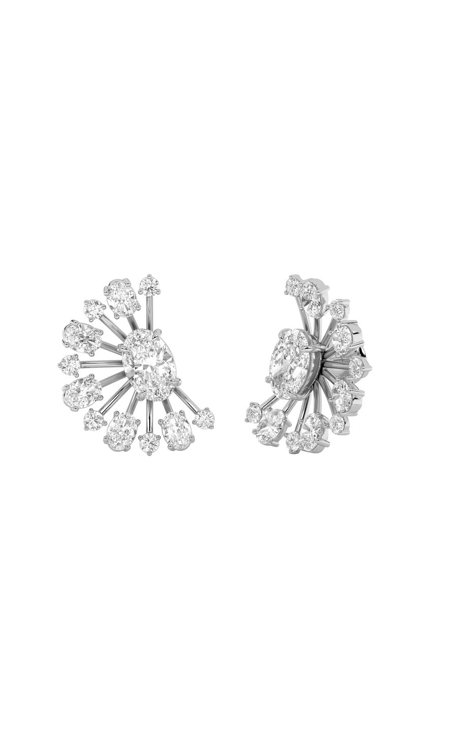 4.5Cttw Oval Shaped Lab Grown Diamond (F/VS) Astralis Earrings in 14K Gold