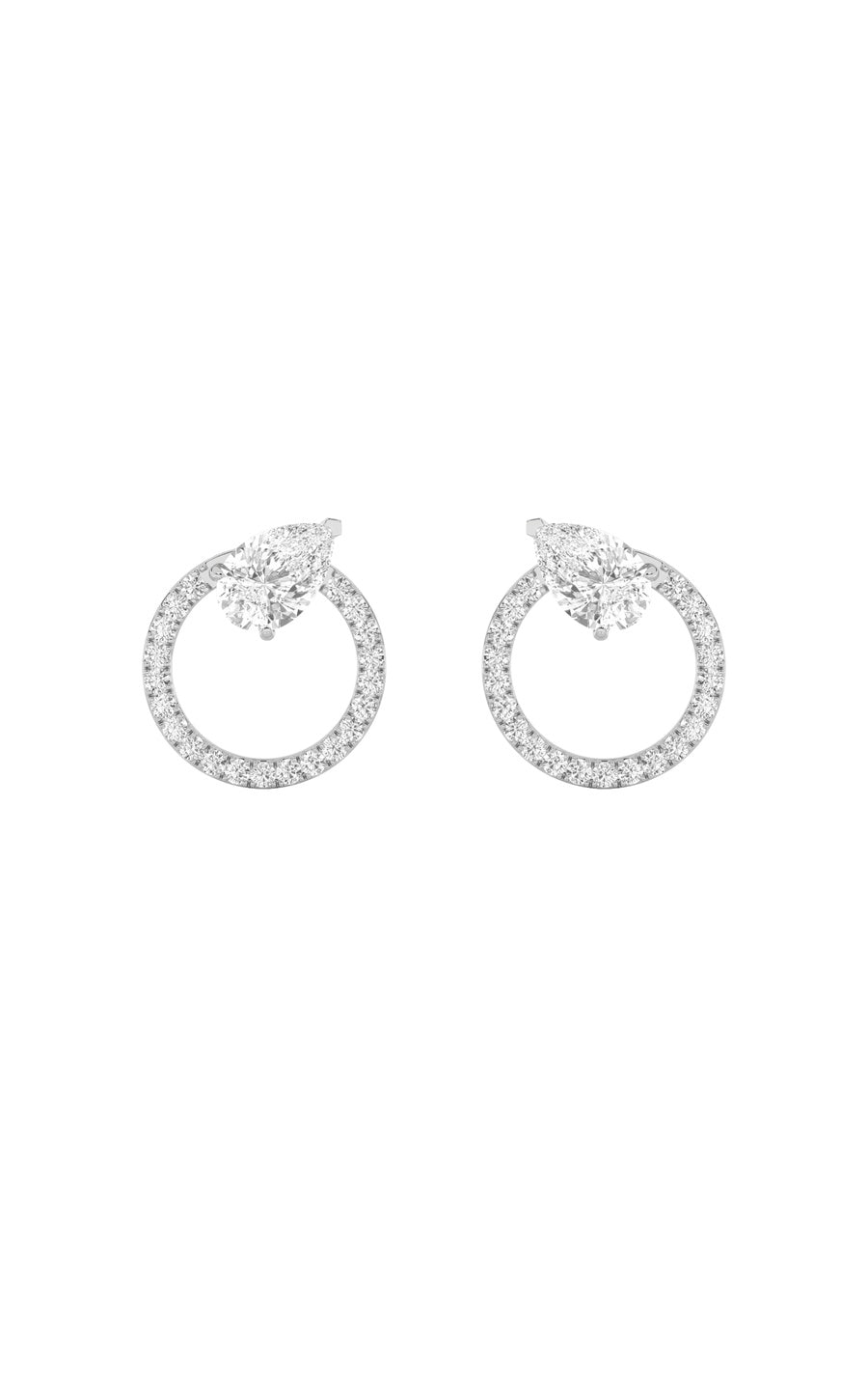 1.5Cttw Pear Shaped Lab Grown Diamond (F/VS) Dangle Fashion Earrings in 14K Gold