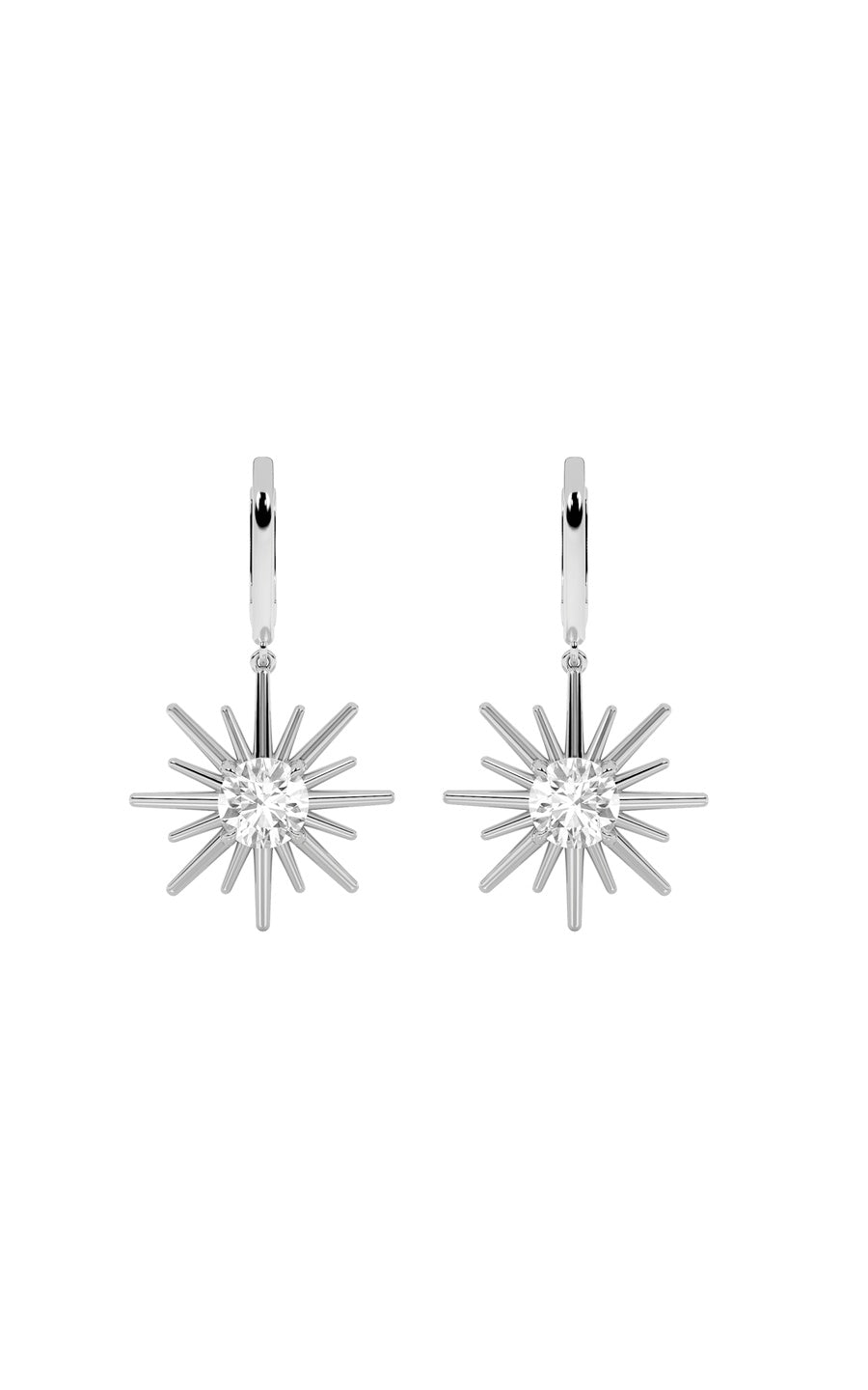 2Cttw Round Shaped Lab Grown Diamond (F/VS) Astralis Earrings in 14K Gold