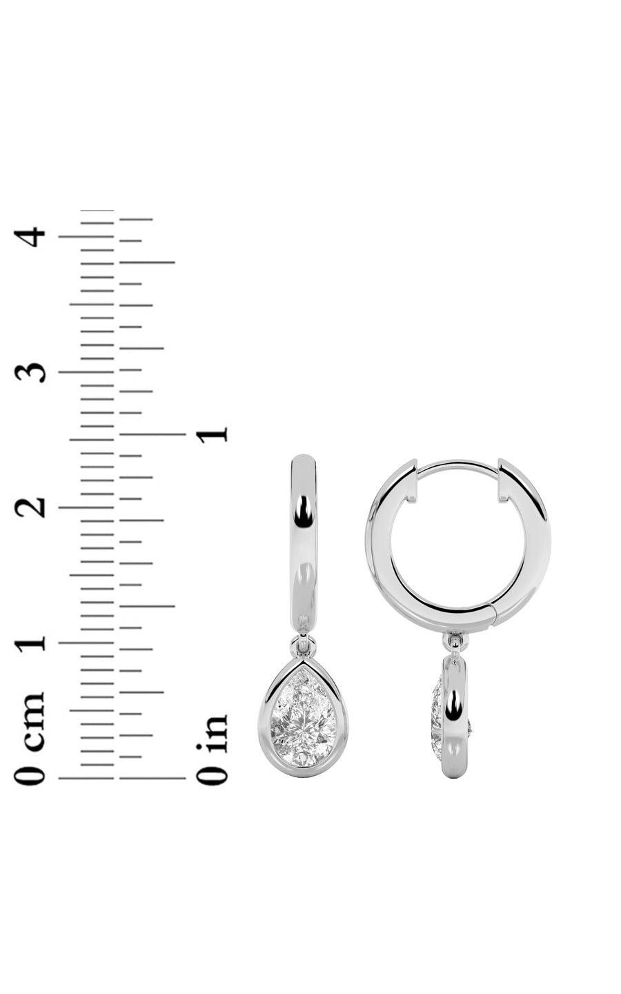 1Cttw Pear Shaped Lab Grown Diamond (F/VS) DangleEarrings in 14K Gold