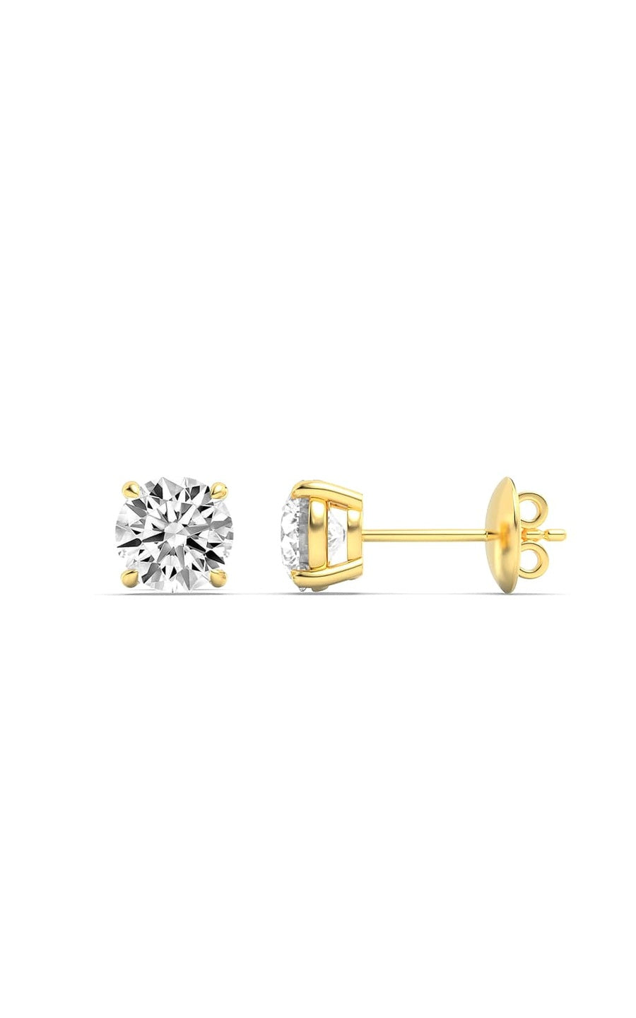 0.25Cttw Round Shaped Lab Grown Diamond (F/VS) Stud Earrings in 14K Gold