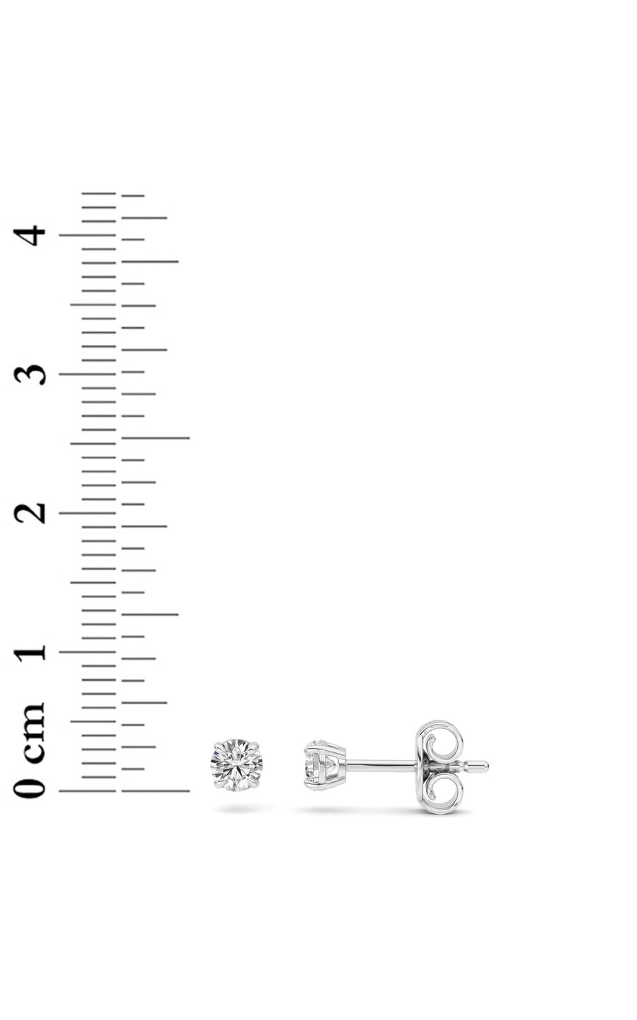0.5Cttw Round Shaped Lab Grown Diamond 4 Prong Stud Earrings in 14K Gold (F/VS)