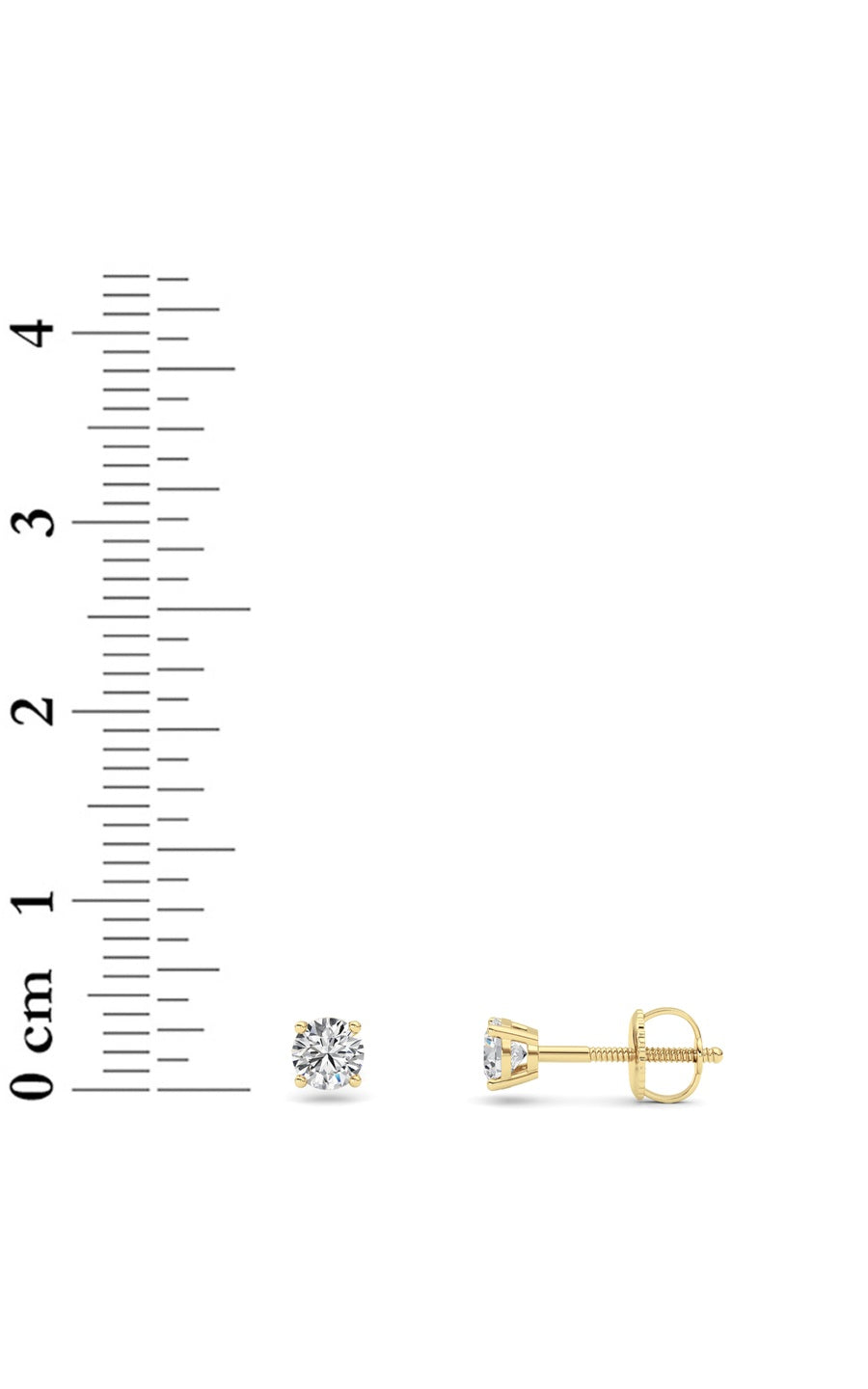 0.5Cttw Round Shaped Lab Grown Diamond (F/VS) StudEarrings in 14K Gold