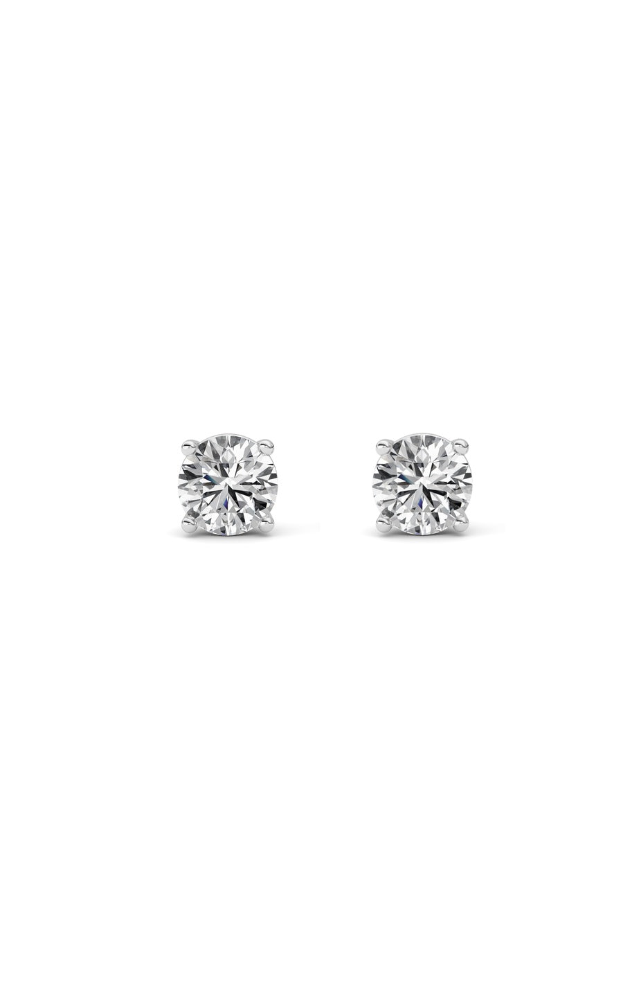 3Cttw Round Shaped Lab Grown Diamond (F/VS) Stud Earrings in 14K Gold