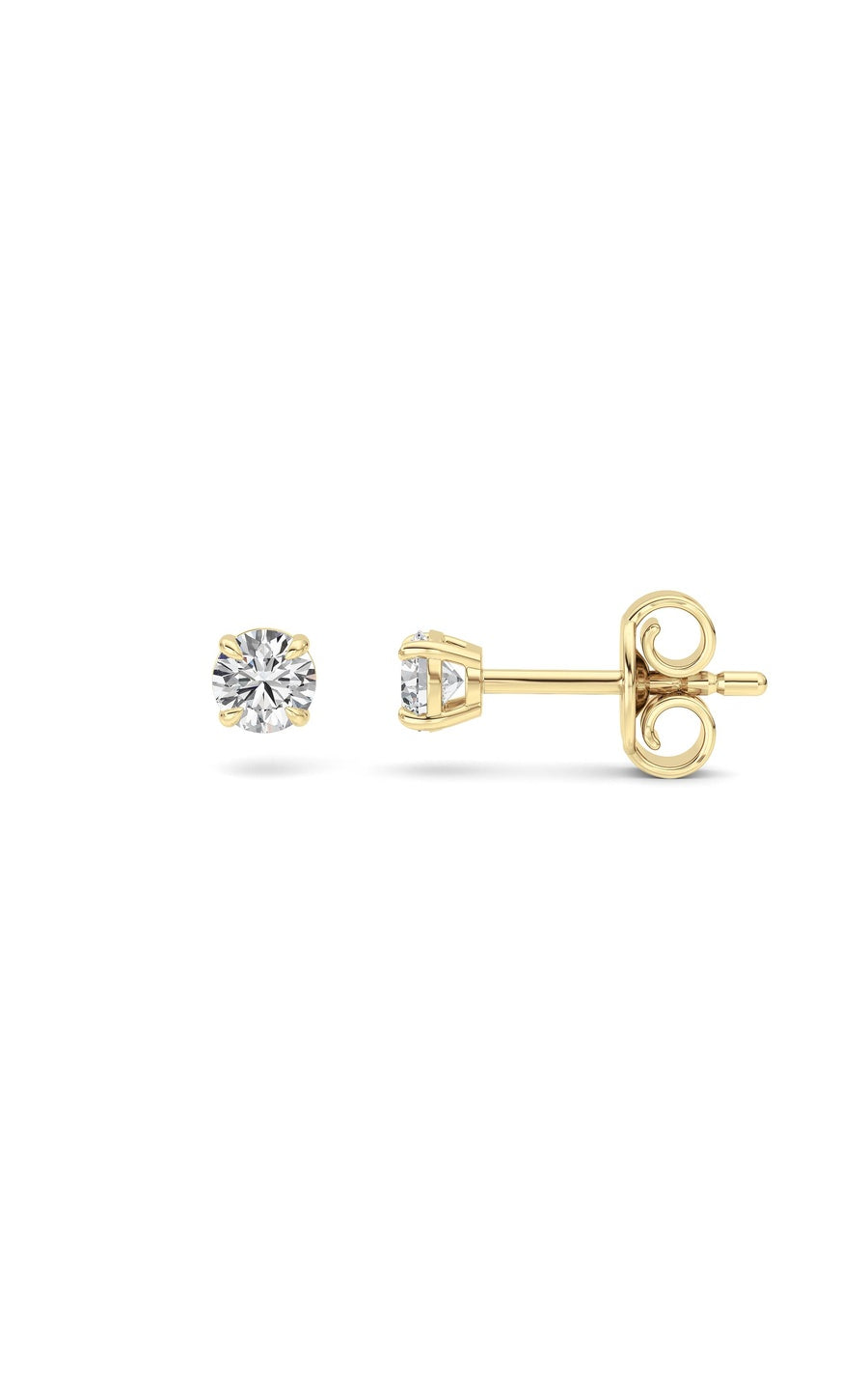0.5Cttw Round Shaped Lab Grown Diamond (F/VS) Stud Earrings in 14K Gold