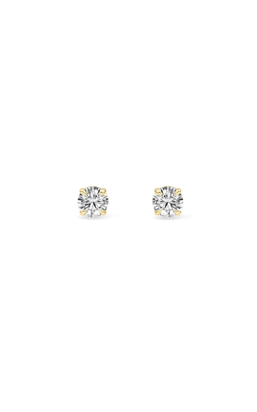 0.5Cttw Round Shaped Lab Grown Diamond (F/VS) Stud Earrings in 14K Gold