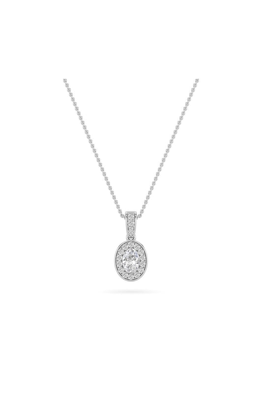 1.3Cttw Oval Shaped Lab Grown Diamond (F/VS)  Pendant in 14K Gold