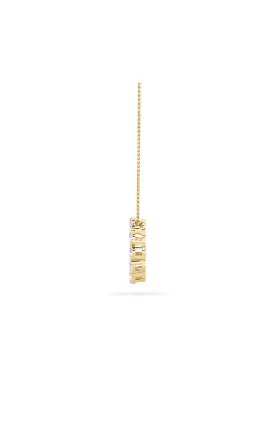 2Cttw Round Shaped Lab Grown Diamond (F/VS) CirclePendant in 14K Gold